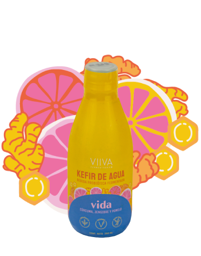 Kefir de agua – Vida (Cúrcuma, Jengibre y Pomelo)