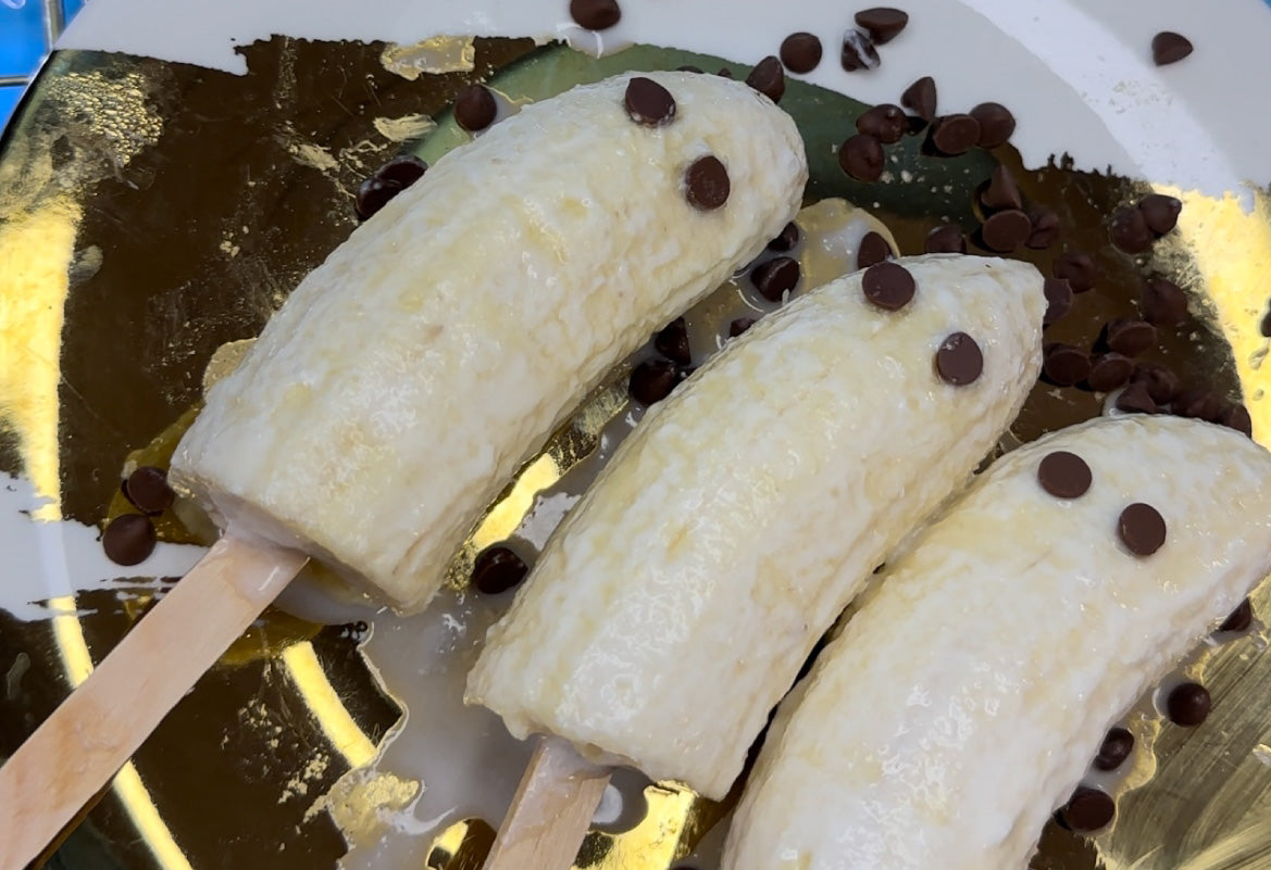 Fantasmitas de banano con kefir