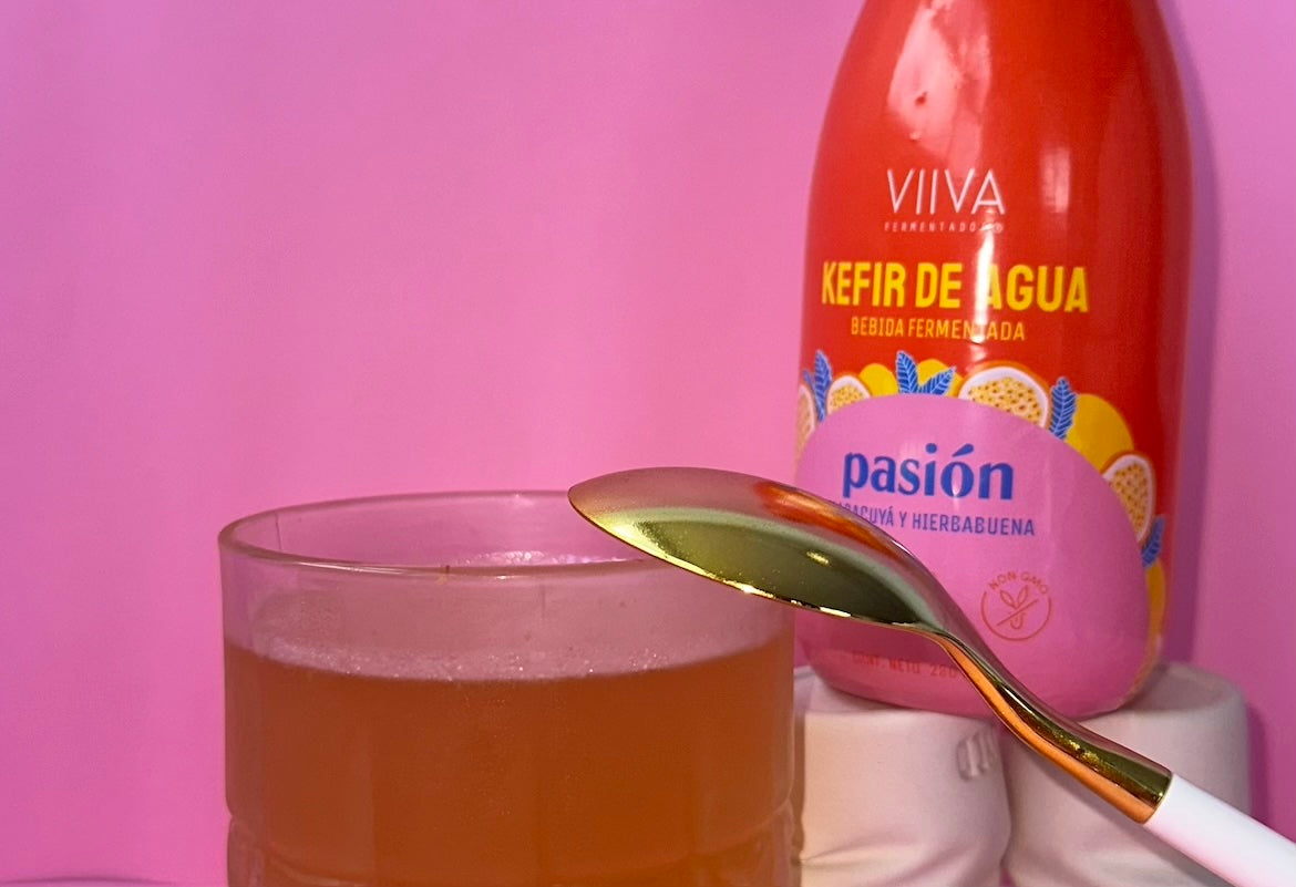 Gelatina de agar agar con kefir