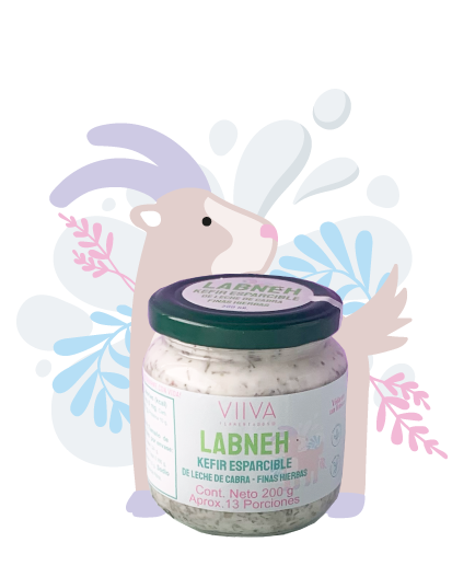 Labneh de Kefir de leche de cabra finas hierbas - Esparcible de Kefir